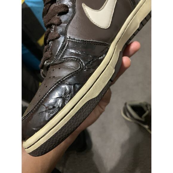 Size 10.5-2006 Nike Dunk High Premium Woodgrain Baroque 312786-223 Brown Mens main image 9